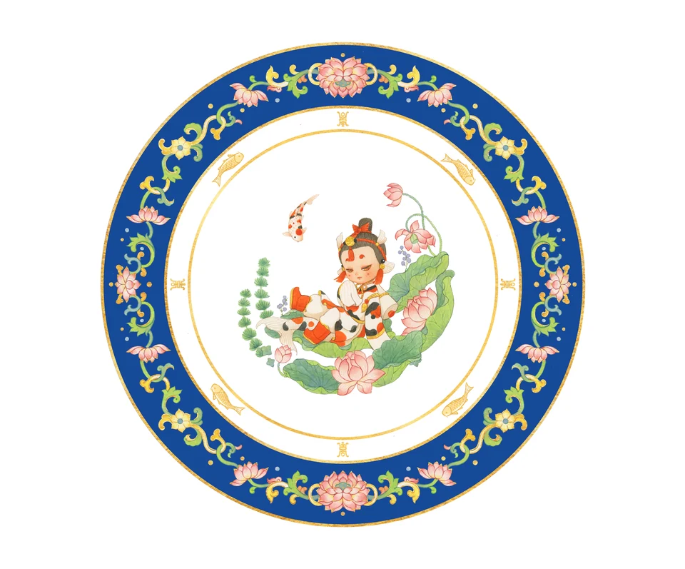 Moonlight brocade plate