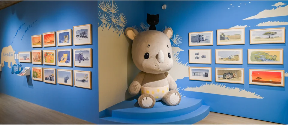 绘本美术馆展览现场，苏丹角色与作品陈列
