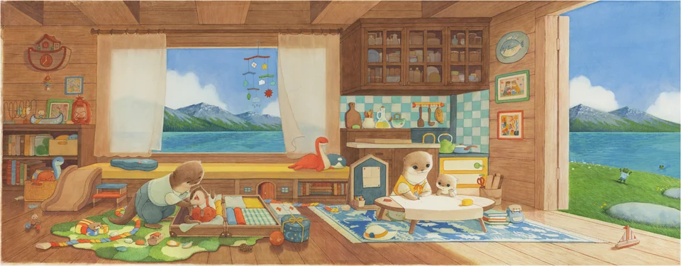 水獭一家去大海（暂定名） · 作品画面 · 1